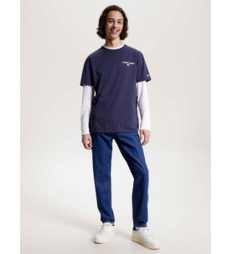 Tommy Jeans T-shirt avec logo au dos et coupe marine classique