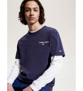 Tommy Jeans T-shirt com logótipo nas costas e corte clássico em azul-marinho