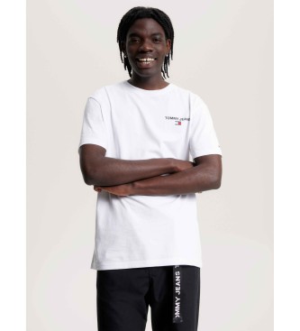 Tommy Jeans T-shirt med logo p ryggen og klassisk hvidt snit