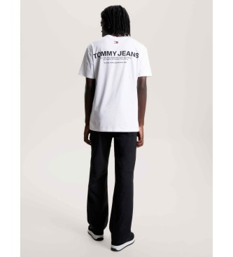 Tommy Jeans T-shirt med logo p ryggen og klassisk hvidt snit