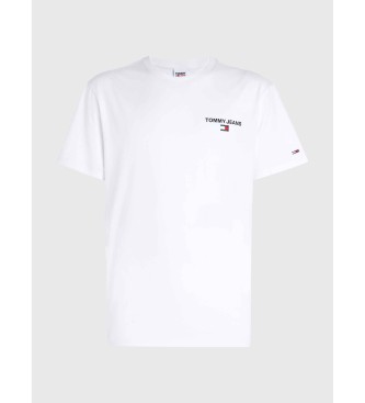Tommy Jeans T-shirt com logtipo nas costas e corte branco clssico