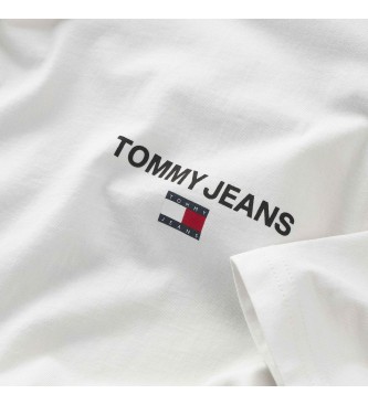 Tommy Jeans Majica z linearnim potiskom na hrbtu bela