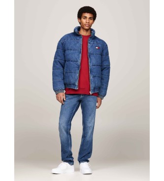 Tommy Jeans Pufferjakke i denim, bl