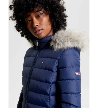 Tommy Jeans Essential Puhovka s kapuco Navy Down Coat