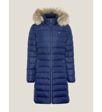 Tommy Jeans Płaszcz puchowy Essential Hooded Down Navy