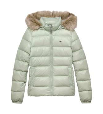 Tommy Jeans Bright green quilted down jacket