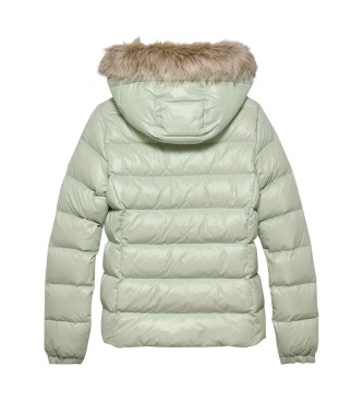 Tommy Jeans Bright green quilted down jacket