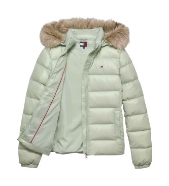Tommy Jeans Bright green quilted down jacket