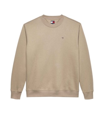 Tommy Jeans Taupe brushed fleece sweatshirt