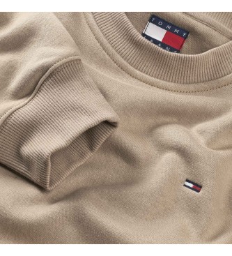 Tommy Jeans Taupe brushed fleece sweatshirt