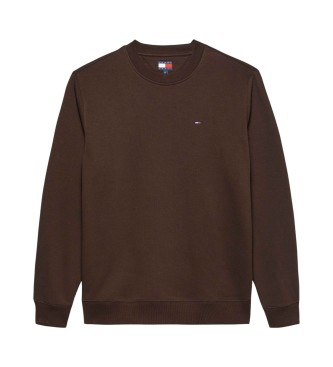 Tommy Jeans Felpa in pile spazzolato marrone