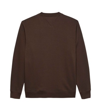 Tommy Jeans Felpa in pile spazzolato marrone