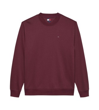 Tommy Jeans Bordo majica iz brušenega flisa