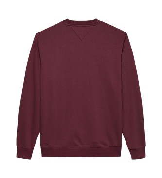 Tommy Jeans Bordo majica iz brušenega flisa
