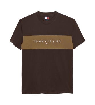 Tommy Jeans Camiseta Block marrn
