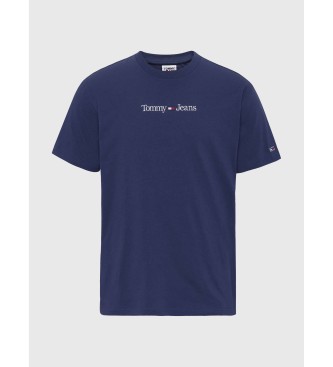 Tommy Jeans T-shirt  logo linaire marine