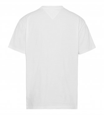 Tommy Jeans T-shirt com logotipo linear branca