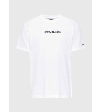Tommy Jeans Lineair Logo T-shirt wit