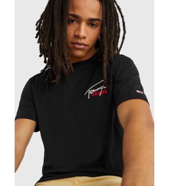 Tommy Jeans Camiseta Graphic Signature negro