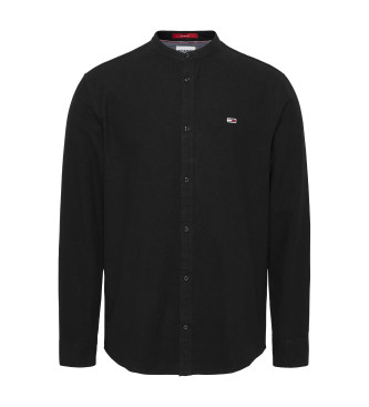 Tommy Jeans Camicia di flanella nera Mao