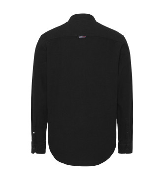 Tommy Jeans Camicia di flanella nera Mao