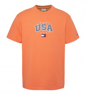 Tommy Jeans T-shirt sportiva moderna arancione