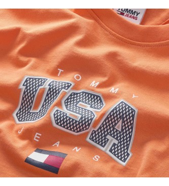 Tommy Jeans Camiseta Modern Sport naranja