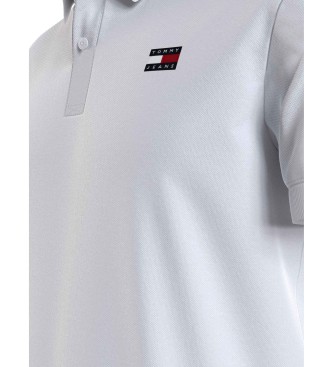 Tommy Jeans Velvety White Patch Velvet Polo Shirt