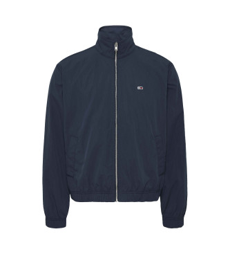 Tommy Jeans Corta-vento leve com gola de chamin azul-marinho