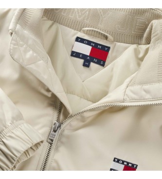 Tommy Jeans Beige wattierte Jacke