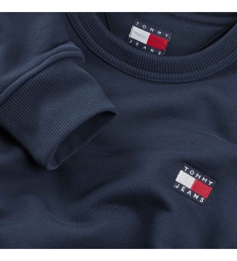 Tommy Jeans Bluza ze ściągaczem i naszywką w kolorze granatowym