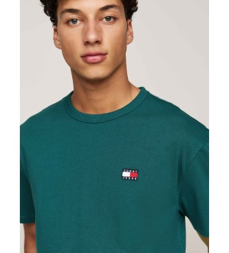 Tommy Jeans Round-necked T-shirt with green patch