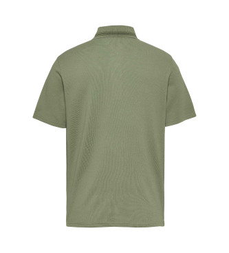 Tommy Jeans Reg branded green polo shirt