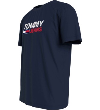 Tommy Jeans Pure Cotton T-shirt Navy Logo