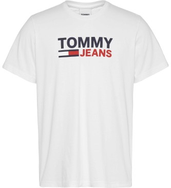 Tommy Jeans T-shirt bianca con logo Tjm Corp