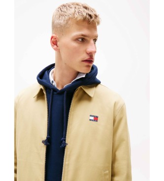 Tommy Jeans Giubbotto con zip e logo beige