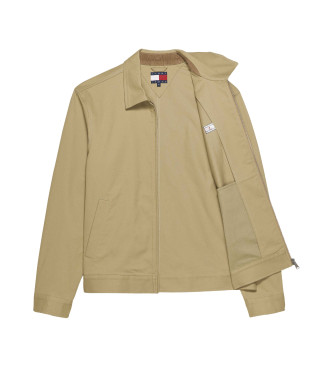 Tommy Jeans Giubbotto con zip e logo beige