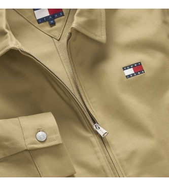 Tommy Jeans Giubbotto con zip e logo beige