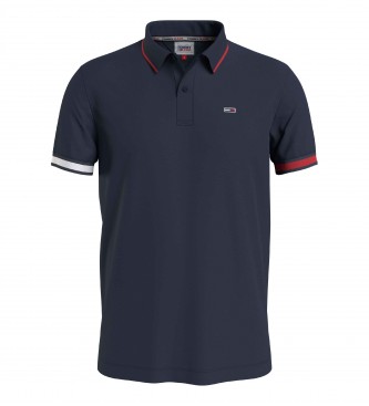 Tommy Jeans Flag navy polo shirt