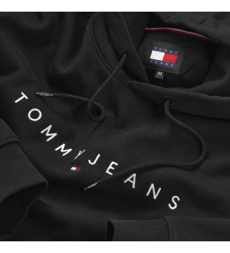 Tommy Jeans Camisola Reg Linear Logo preta