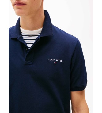 Tommy Jeans Marineblaues Poloshirt mit normaler Passform