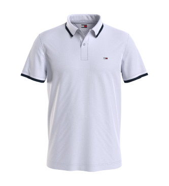 Tommy Jeans Jednolita biała koszulka polo