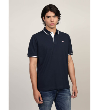 Tommy Jeans TJM navy short sleeve polo shirt