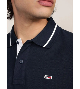 Tommy Jeans TJM marineblaues Kurzarm-Poloshirt