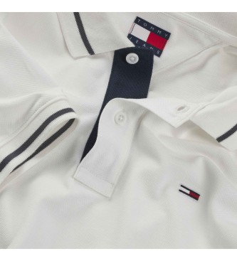 Tommy Jeans Koszulka polo z krótkim rękawem TJM biała ecru