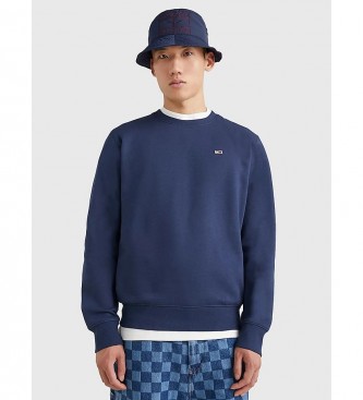 Tommy Jeans Fleece-trja i marinbl