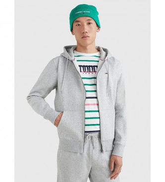 Tommy Jeans Gr fleece-trja med huva