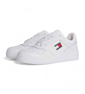 Tommy Hilfiger Retro Basket Ess hvide l�dersko