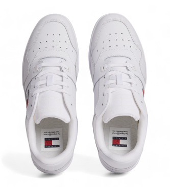 Tommy Hilfiger Retro Basket Ess hvide l�dersko