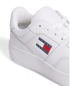 Tommy Hilfiger Retro Basket Ess hvide l�dersko